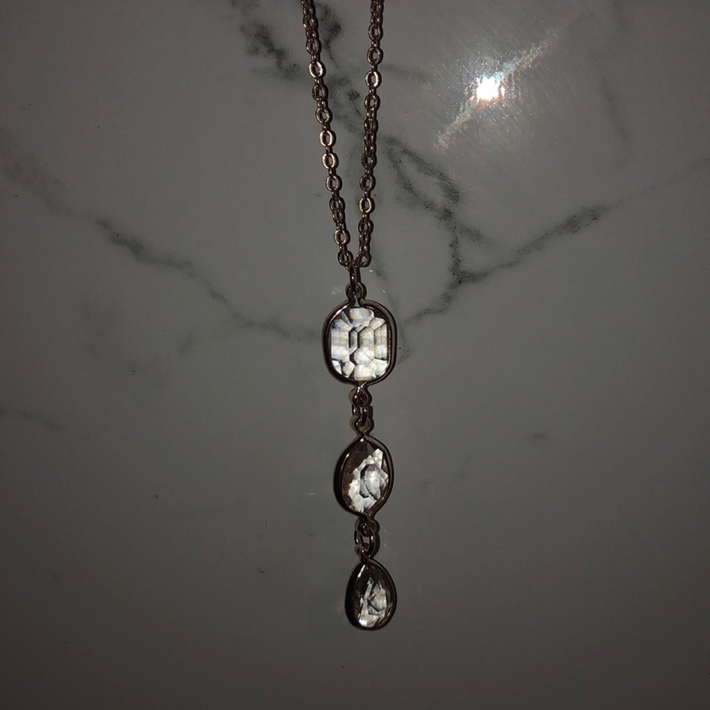 New York & Company - Teardrop Gold Necklace (NWOT)